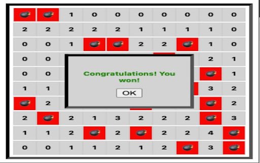 Minesweeper  from Chrome web store to be run with OffiDocs Chromium online