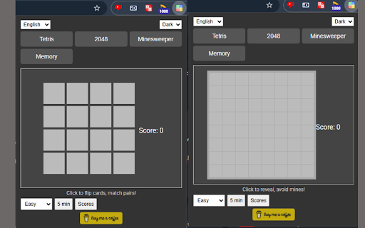 Mini Games Extension from Chrome web store to be run with OffiDocs Chromium online Mini Games Extension from Chrome web store to be run with OffiDocs Chromium online