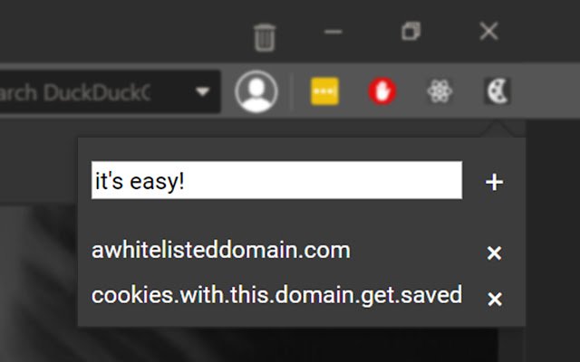 Minimal cookies  from Chrome web store to be run with OffiDocs Chromium online