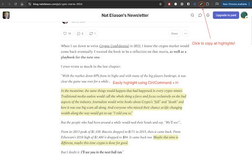 Minimal Highlighter  from Chrome web store to be run with OffiDocs Chromium online