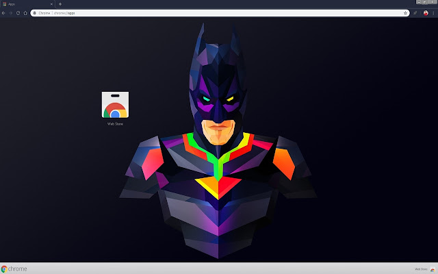 Minimalistyczny Batman ze sklepu internetowego Chrome, który można uruchomić w trybie online za pomocą OffiDocs Chromium