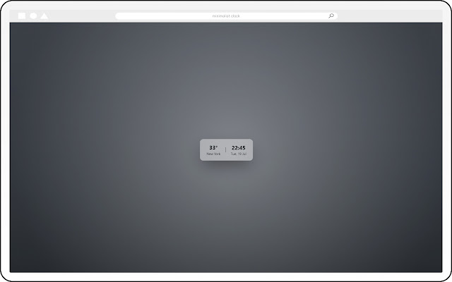 Minimalist clock  from Chrome web store to be run with OffiDocs Chromium online