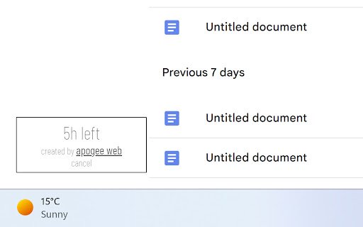 Minimalist Countdown Timer  from Chrome web store to be run with OffiDocs Chromium online