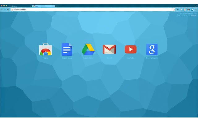 Minimalistyczny niebieski Niebieski ze sklepu internetowego Chrome, który można uruchomić z OffiDocs Chromium online