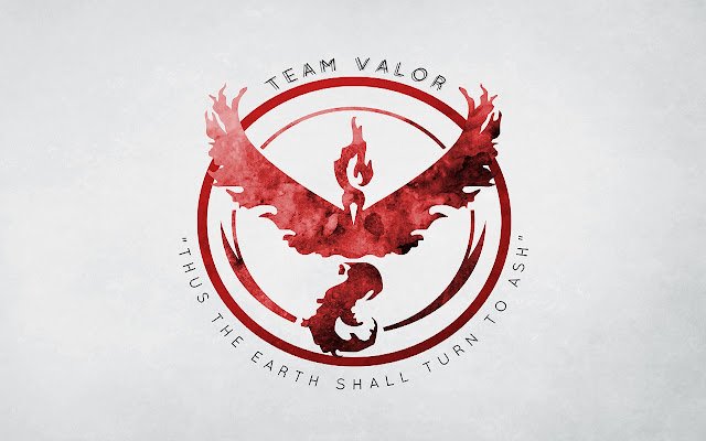 Minimale Pokémon GO Team Valor-Designs aus dem Chrome-Webshop, die mit OffiDocs Chromium online ausgeführt werden können