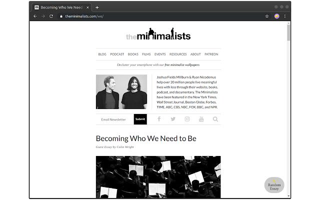 Minimal Random  from Chrome web store to be run with OffiDocs Chromium online