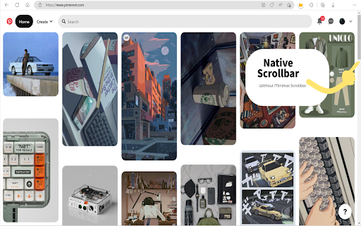 Minimal ScrollBar  from Chrome web store to be run with OffiDocs Chromium online