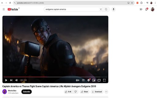 Minimal YouTube Search  from Chrome web store to be run with OffiDocs Chromium online