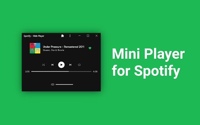 क्रोम वेब स्टोर से Spotify के लिए मिनी प्लेयर को ऑनलाइन ऑफीडॉक्स क्रोमियम के साथ चलाया जाएगा