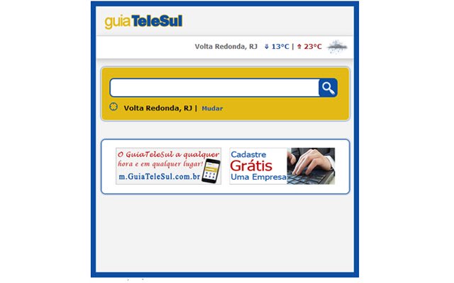MiniSite do GuiaTeleSul از فروشگاه وب کروم با OffiDocs Chromium به صورت آنلاین اجرا می شود