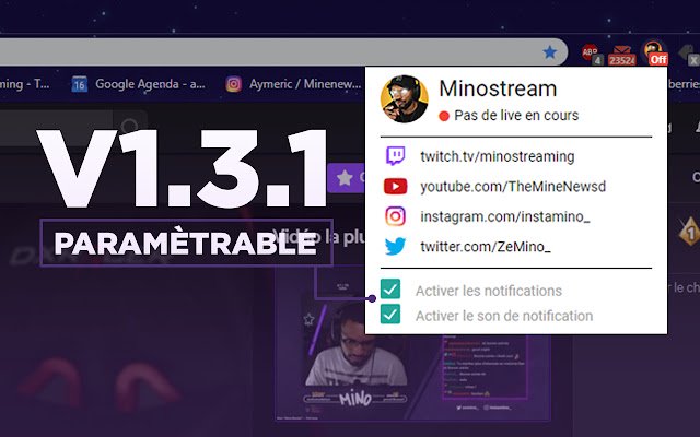 Mino Stream  from Chrome web store to be run with OffiDocs Chromium online