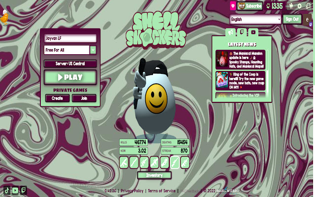 Minty || Shell Shockers  from Chrome web store to be run with OffiDocs Chromium online