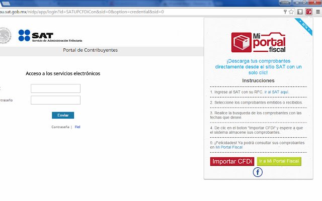 Mi portal fiscal dal Chrome web store da eseguire con OffiDocs Chromium online