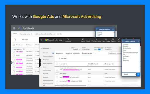 MirachSEM — PPC tools  from Chrome web store to be run with OffiDocs Chromium online