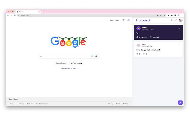 Mirrorboard  from Chrome web store to be run with OffiDocs Chromium online