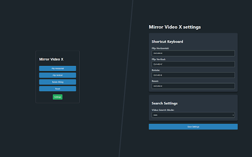 Mirror Video X from Chrome web store to be run with OffiDocs Chromium online Mirror Video X from Chrome web store to be run with OffiDocs Chromium online