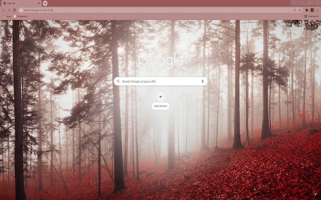 Тема обоев Misty Fall Forest из интернет-магазина Chrome будет работать с OffiDocs Chromium онлайн