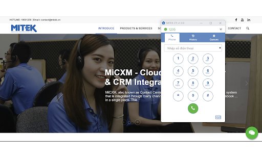 MITEK CTI  from Chrome web store to be run with OffiDocs Chromium online