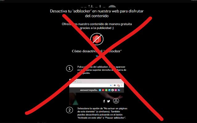 Mitele AdBlock Bypass  from Chrome web store to be run with OffiDocs Chromium online