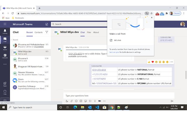 Mitel Web Extension da Chrome Web Store será executada com OffiDocs Chromium online