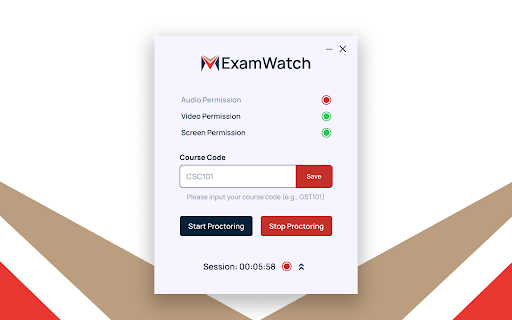 Miva Exam Watch  from Chrome web store to be run with OffiDocs Chromium online