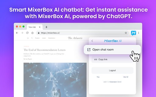 MixerBox AI 20+ ChatGPT plugins for free  from Chrome web store to be run with OffiDocs Chromium online