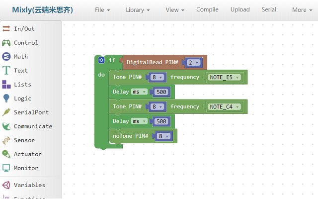 Aplikasi Mixly dari toko web Chrome untuk dijalankan dengan OffiDocs Chromium online