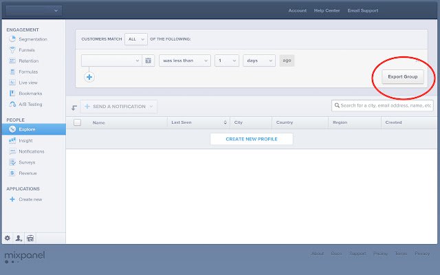Mixpanel People Export  from Chrome web store to be run with OffiDocs Chromium online