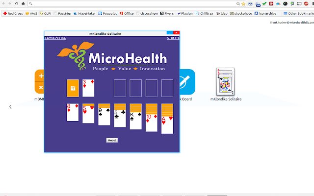 mKlondike Solitaire จาก Chrome เว็บสโตร์ที่จะทำงานร่วมกับ OffiDocs Chromium ออนไลน์