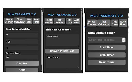 MLA TASKMATE  from Chrome web store to be run with OffiDocs Chromium online