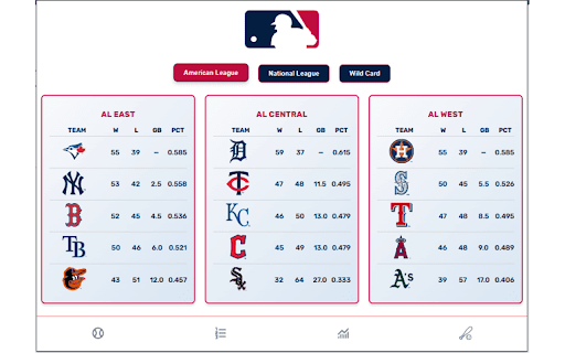 MLB Scoreboard  from Chrome web store to be run with OffiDocs Chromium online
