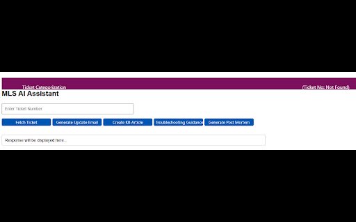MLS Ticketing Tool AI Extension  from Chrome web store to be run with OffiDocs Chromium online