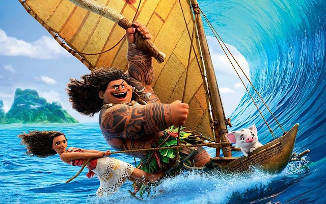 Chrome ウェブストアの Moana Boat Disney Movie Theme HD を OffiDocs Chromium online で実行