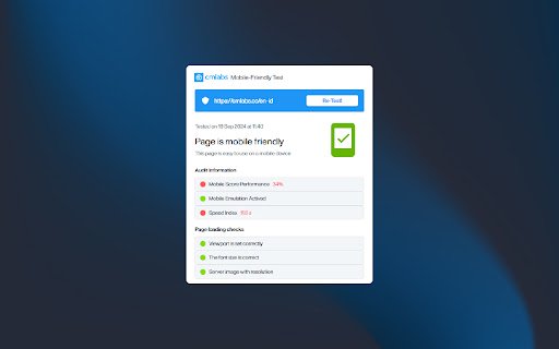 Mobile Friendly Test cmlabs Tools  from Chrome web store to be run with OffiDocs Chromium online