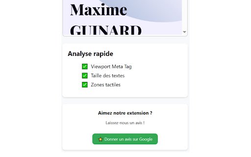 Mobile Friendly Tester  from Chrome web store to be run with OffiDocs Chromium online