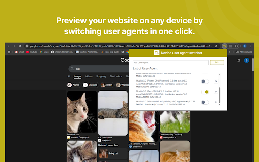 Mobile View Switcher  from Chrome web store to be run with OffiDocs Chromium online