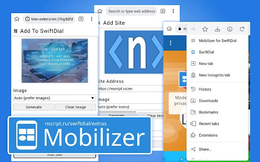 Mobilizer for SwiftDial  from Chrome web store to be run with OffiDocs Chromium online