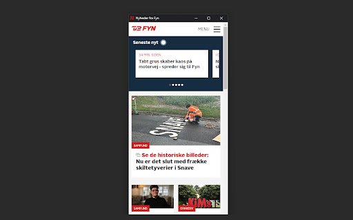 Mobil Visning for TV 2 Fyn  from Chrome web store to be run with OffiDocs Chromium online