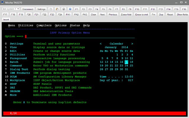 Mocha TN3270  from Chrome web store to be run with OffiDocs Chromium online