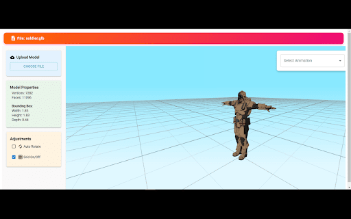 Model ViewerX  from Chrome web store to be run with OffiDocs Chromium online