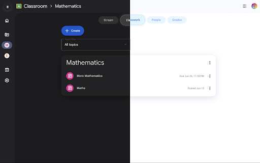 Modern Google Classroom™  from Chrome web store to be run with OffiDocs Chromium online