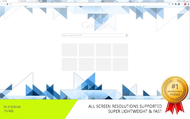 Mga Modern Indigo Triangles mula sa Chrome web store na tatakbo sa OffiDocs Chromium online