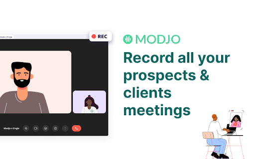 Modjo Chrome extension Notes  Recorder  from Chrome web store to be run with OffiDocs Chromium online