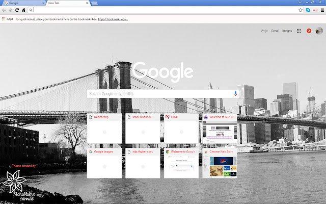 Chrome ウェブストアの MohaKabyo Canvas Manhattan Bridge BW を OffiDocs Chromium オンラインで実行