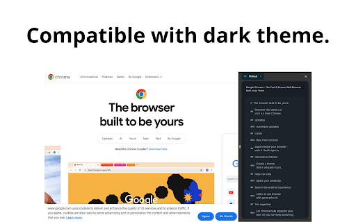 Mokuji  from Chrome web store to be run with OffiDocs Chromium online