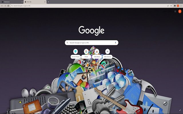 Mold New Tab  from Chrome web store to be run with OffiDocs Chromium online