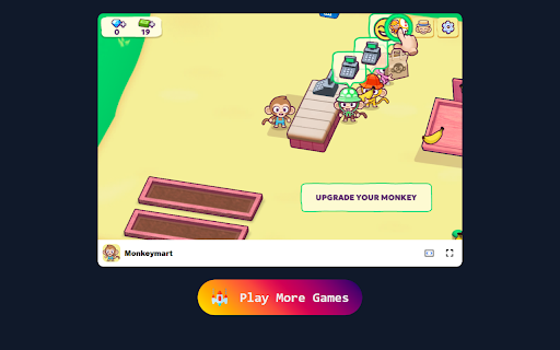 Monkey Mart Game Build and Manage Your Jungle Supermarket!  from Chrome web store to be run with OffiDocs Chromium online