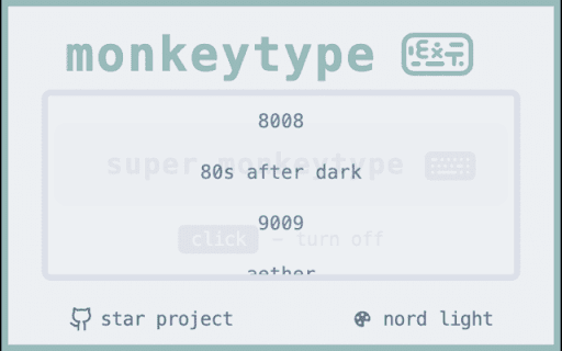 MonkeyType Extension  from Chrome web store to be run with OffiDocs Chromium online
