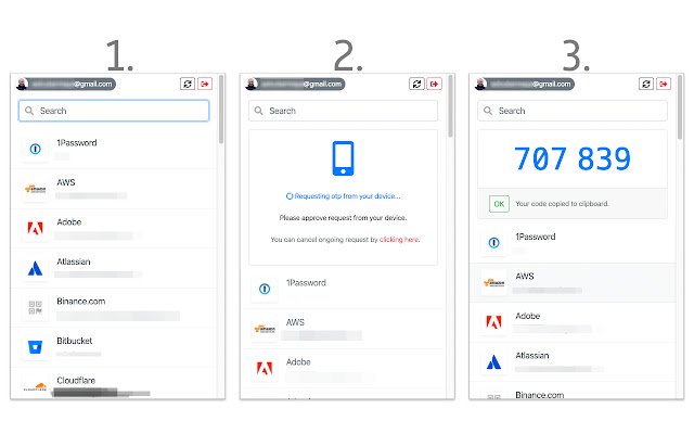 Monotp  from Chrome web store to be run with OffiDocs Chromium online