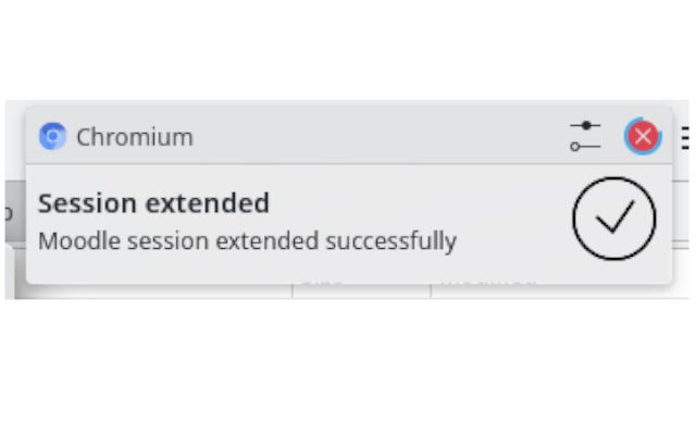 Moodle Session Extender  from Chrome web store to be run with OffiDocs Chromium online